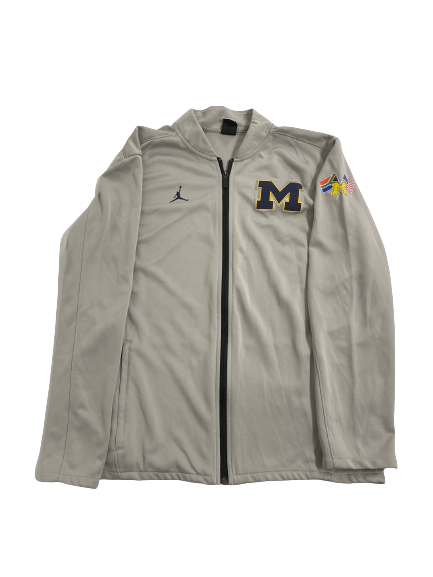 Erick All Michigan Football Player-Exclusive South Africa Trip Zip-Up Jacket (Size XL)