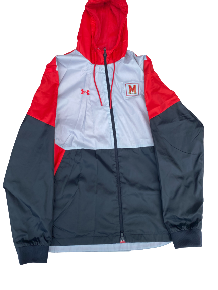 Maryland Basketball Zip-Up Jacket With Hood (Size L)