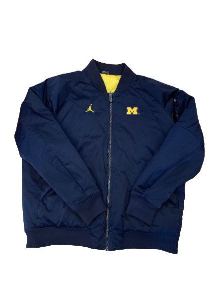 Adam Shibley Michigan Football Team Exclusive Reversible Bomber Jacket (Size XL)