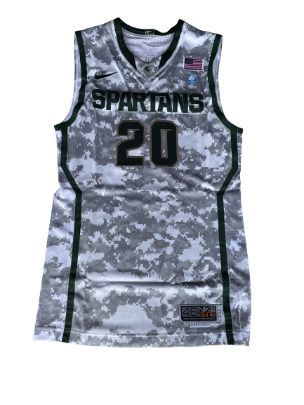 Travis Trice Michigan State Basketball Carrier Classic 11-11-2011 Game Worn Jersey