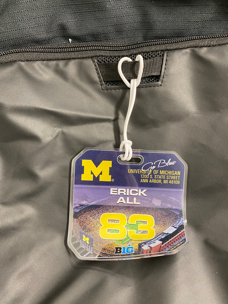 Erick All Michigan Football Player-Exclusive Backpack With Player Tag
