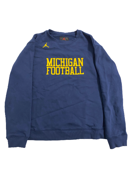 Erick All Michigan Football Team-Issued Crewneck Sweatshirt (Size XL)