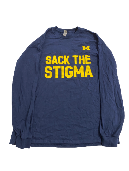 Erick All Michigan Football "Sack The Stigma" Long Sleeve Shirt (Size XL)