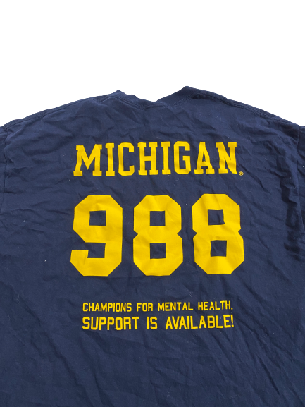 Erick All Michigan Football "Sack The Stigma" Long Sleeve Shirt (Size XL)
