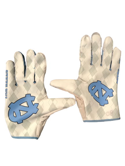 Jake Bargas UNC Jordan Game Worn Gloves