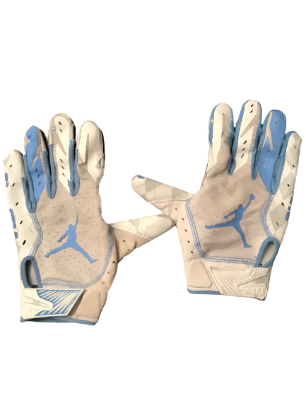 Jake Bargas UNC Jordan Game Worn Gloves