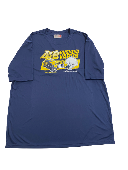 Erick All Michigan Football Player-Exclusive "418 Rushing Yards vs. PSU" T-Shirt (Size XL)