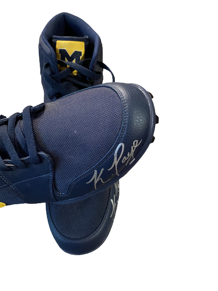 Kwity Paye Michigan Football Signed Player-Exclusive Cleats (Size 14)