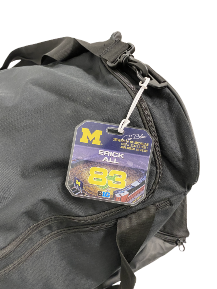 Erick All Michigan Football Player-Exclusive Duffel Bag With Player Tag