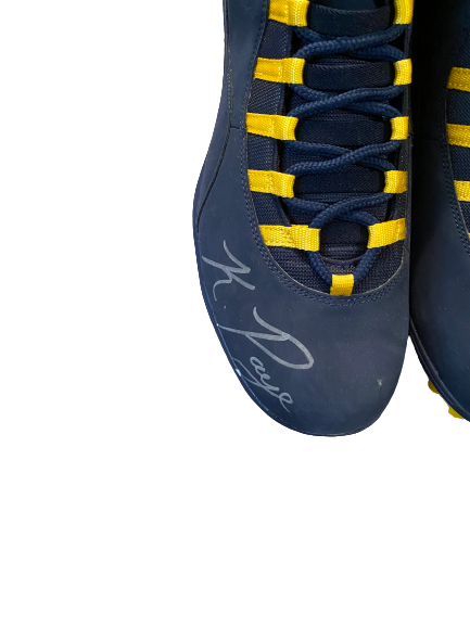 Kwity Paye Michigan Football Signed Player-Exclusive Cleats (Size 14)