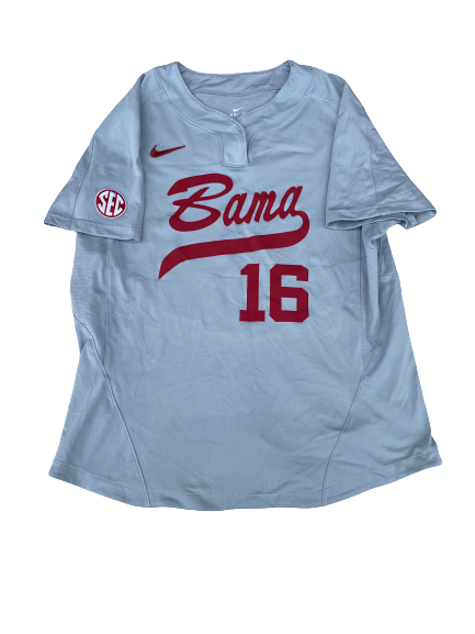 Bailey Hemphill Alabama Softball Game Worn Jersey (Size 2XL)