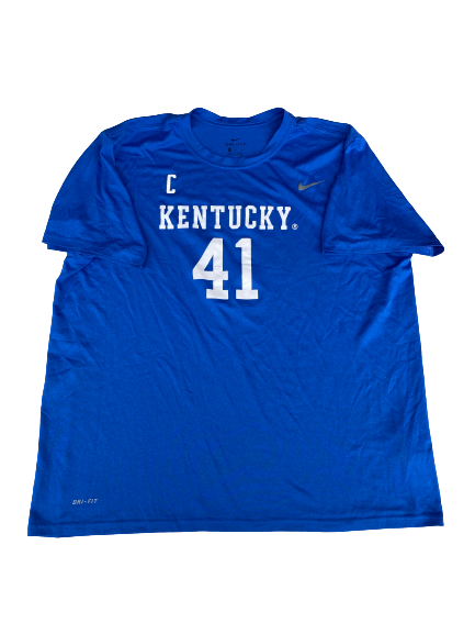 Landon Young Kentucky Football Team Issued Workout Shirt (Size 2XL)