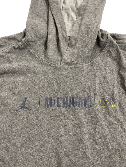 Erick All Michigan Football Team-Issued Short Sleeve Hoodie (Size M)