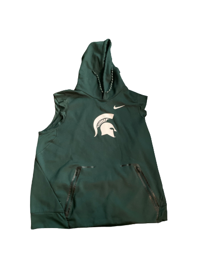 L.J. Scott Michigan State Team Issued Sleeveless Hoodie (Size XL)