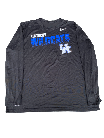Landon Young Kentucky Football Team Issued Long Sleeve Workout Shirt (Size 2XL)