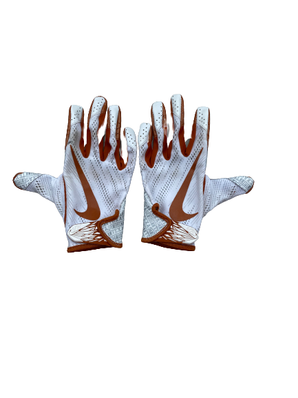 Tim Yoder Texas Football Player Exclusive Football Gloves (Size M)