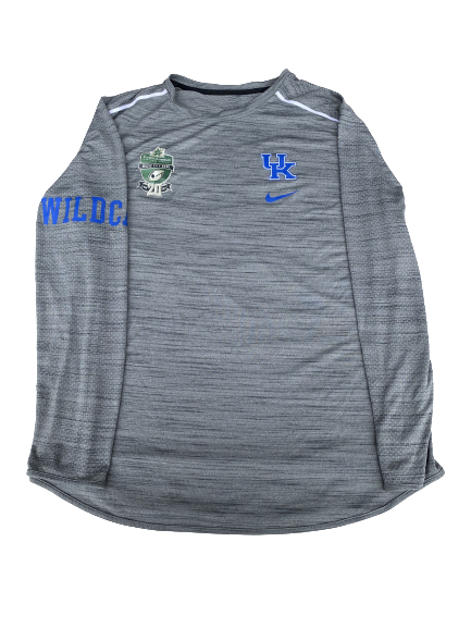 Landon Young Kentucky Football Team Issued Music Bowl Long Sleeve Workout Shirt (Size 2XL)