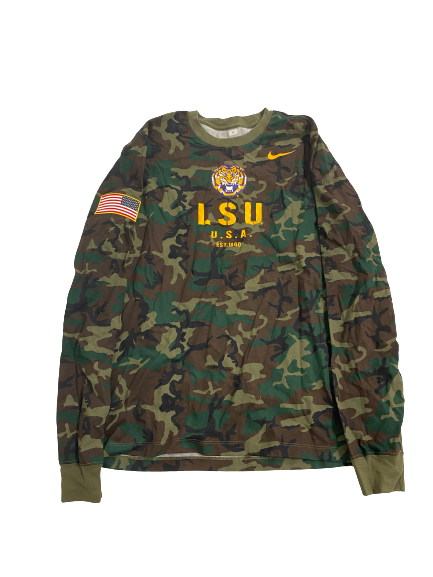 Desmond Little LSU Football Player-Exclusive Long Sleeve Shirt (Size L)