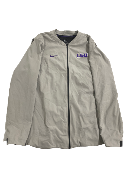 Desmond Little LSU Football Team-Issued Zip-Up Jacket (Size L)