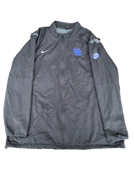 Landon Young Kentucky Football Team Issued Zip Up Jacket (Size 3XL)