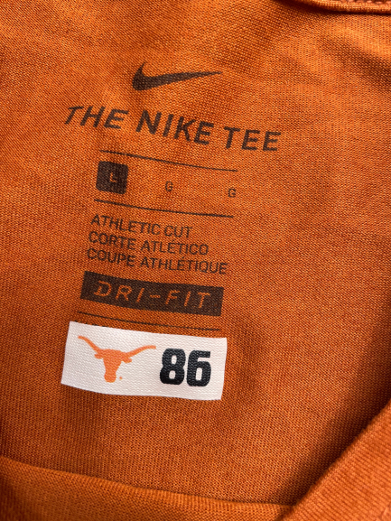 Jack Geiger Texas Football Team Issued Workout Shirt (Size L)