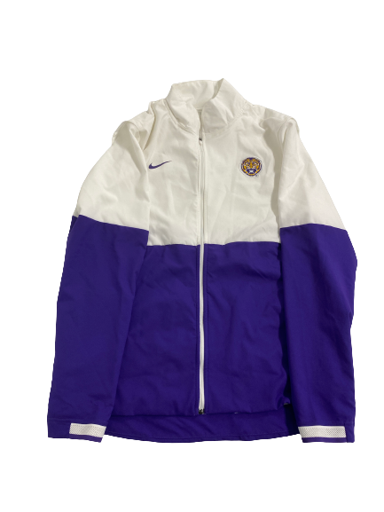 Desmond Little LSU Football Team-Issued Zip-Up Jacket (Size M)