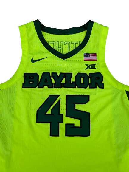 Davion Mitchell Baylor Basketball Signed 2018-2019 Game Issued Jersey