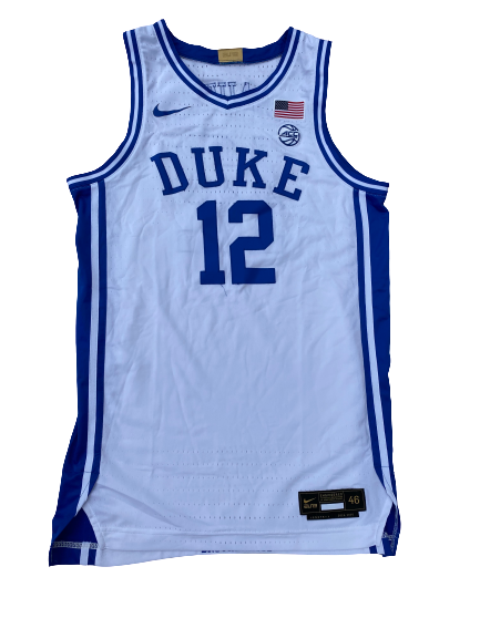 Javin DeLaurier Duke Basketball 2019-2020 Game-Worn Uniform Set (Jersey & Shorts) - Photo Matched