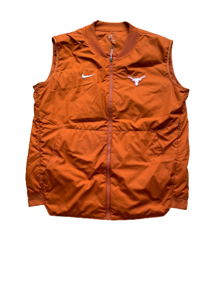 Jack Geiger Texas Football Team Issued Zip Up Vest (Size L)