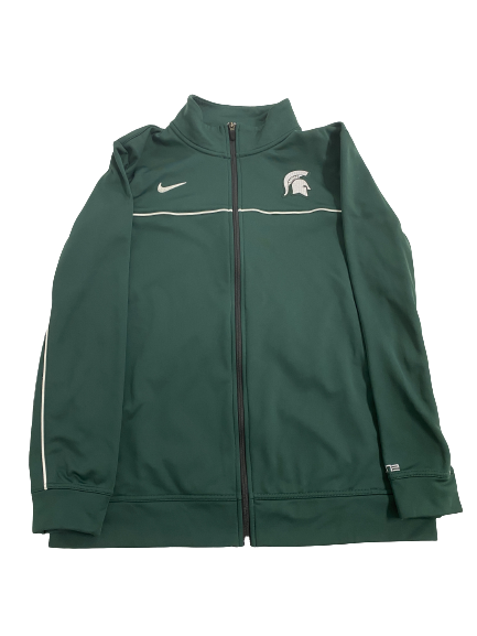 Kendell Brooks Michigan State Football Team-Issued Zip-Up Jacket (Size L)