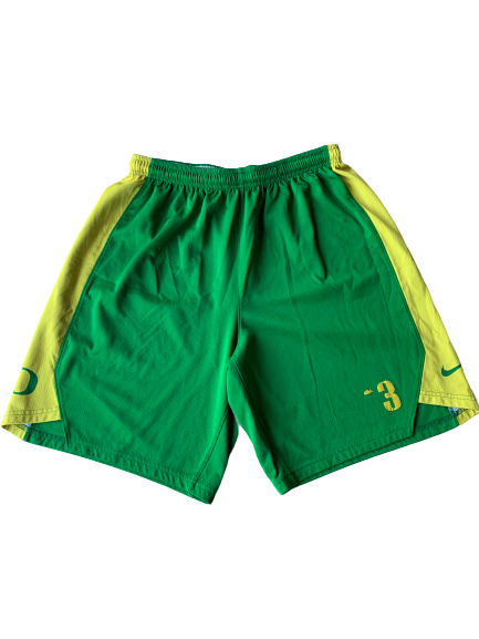 Shakur Juiston Oregon Nike Practice Shorts (Size L/Number Peeled Off)