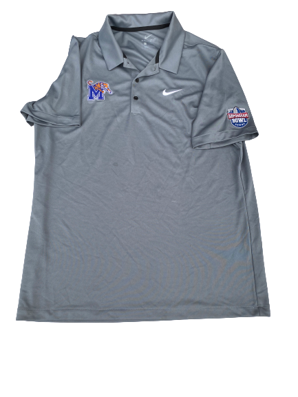 Traveon Samuel Memphis Football Birmingham Bowl Nike Polo Shirt (Size L)