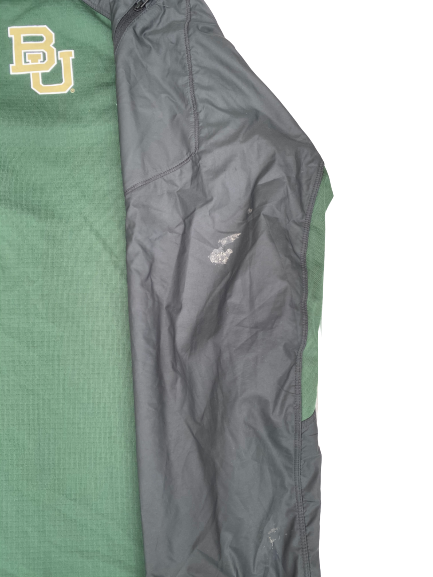 Davion Mitchell Baylor Basketball Team Issued Quarter Zip Pullover (Size L)