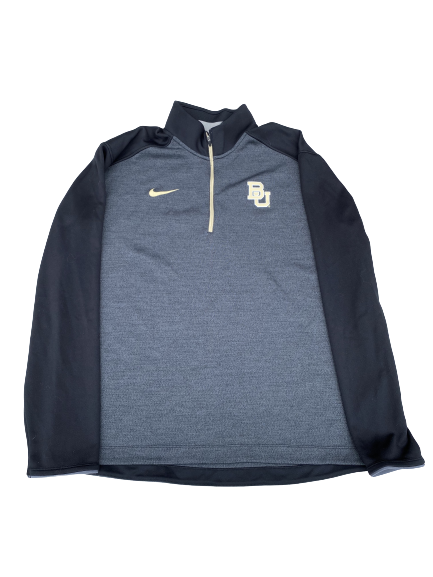 Davion Mitchell Baylor Basketball Team Issued Quarter Zip Pullover (Size L)