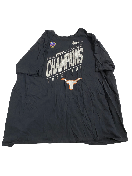Tim Yoder Texas Football Team Issued On-Field Sugar Bowl Champions T-Shirt (Size XXXXL)