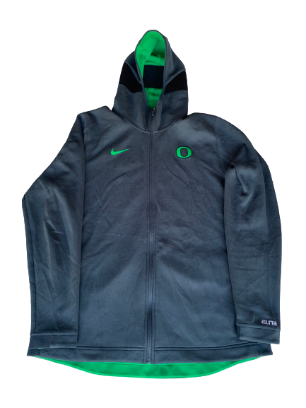 Shakur Juiston Oregon Nike Elite Zip-Up Jacket (Size XL)
