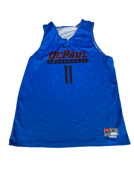 Eli Cain DePaul Basketball Reversible Practice Jersey (Size XL)