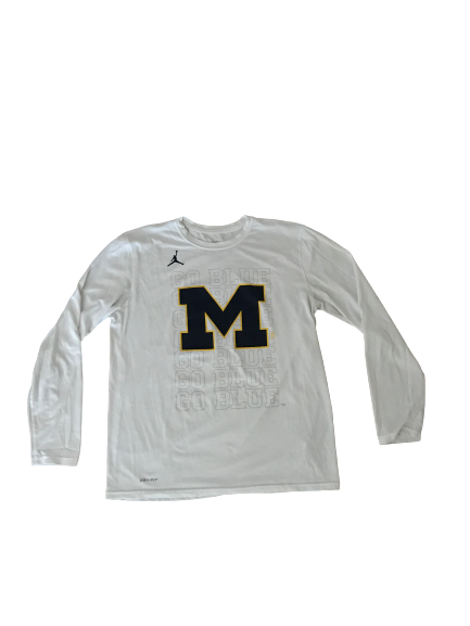 Michigan Basketball Jordan Long Sleeve Shirt (Size L)