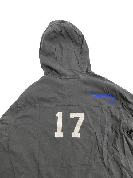 Davis Koetter Boise State Football Player-Exclusive Pre-Game Warm-Up Performance Hoodie With 