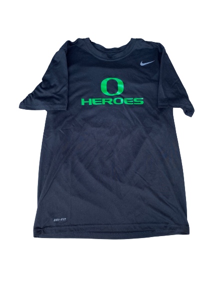 Eddy Ionescu Oregon Basketball Player Exclusive "HEROES" Warm-Up Shirt (Size M)