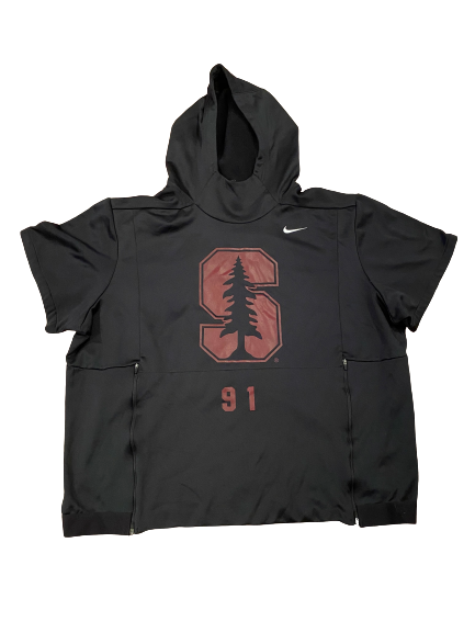 Thomas Schaffer Stanford Football Player Exclusive Short Sleeve Hoodie with Number (Size XXL)