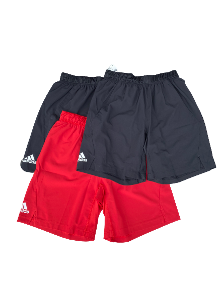 Dana Evans Louisville Basketball Team Issued Set of (3) Workout Shorts (Size S)