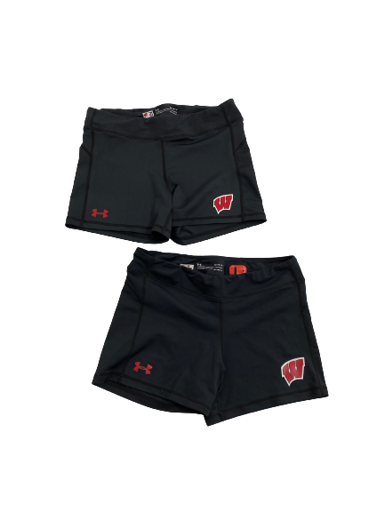Grace Loberg Wisconsin Volleyball Team-Issued Spandex (Set of 2) (Size Women&