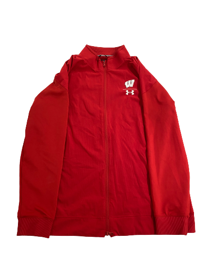 Grace Loberg Wisconsin Volleyball Team-Issued Zip-Up Jacket (Size XXLT)