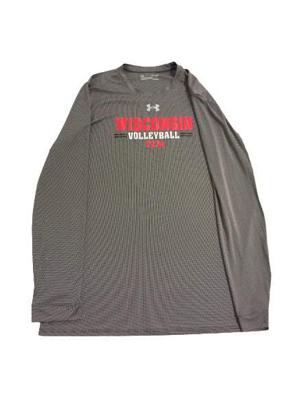 Grace Loberg Wisconsin Volleyball Player-Exclusive Long Sleeve Practice Shirt With 