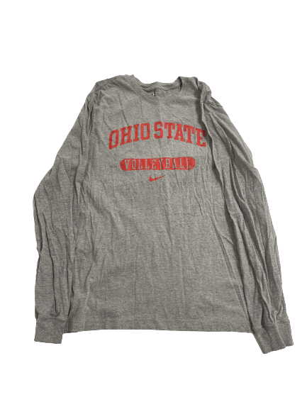 Mia Grunze Ohio State Volleyball Team-Issued Long Sleeve Shirt (Size XL)