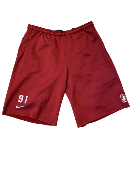 Thomas Schaffer Stanford Football Team Exclusive Sweat Shorts with Number (Size XXL)