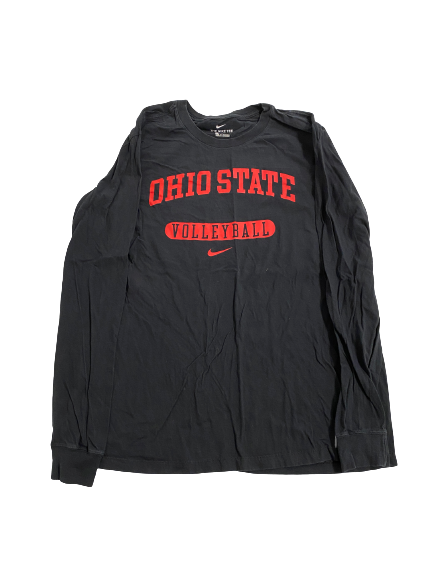 Mia Grunze Ohio State Volleyball Team-Issued Long Sleeve Shirt (Size XL)
