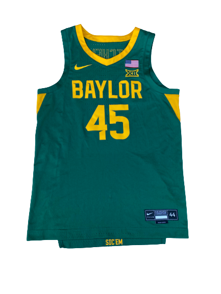 Davion Mitchell Baylor Basketball Signed 2019-20 Game Worn Jersey