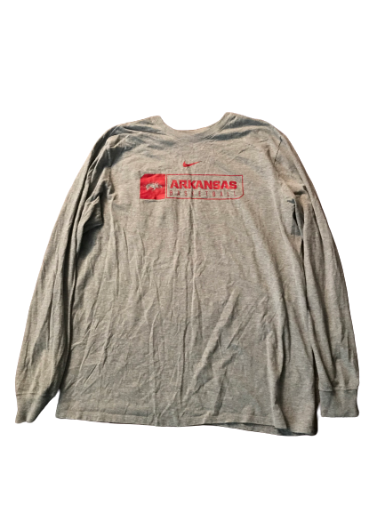 Adrio Bailey Arkansas Basketball Nike Long Sleeve Shirt (Size XL)